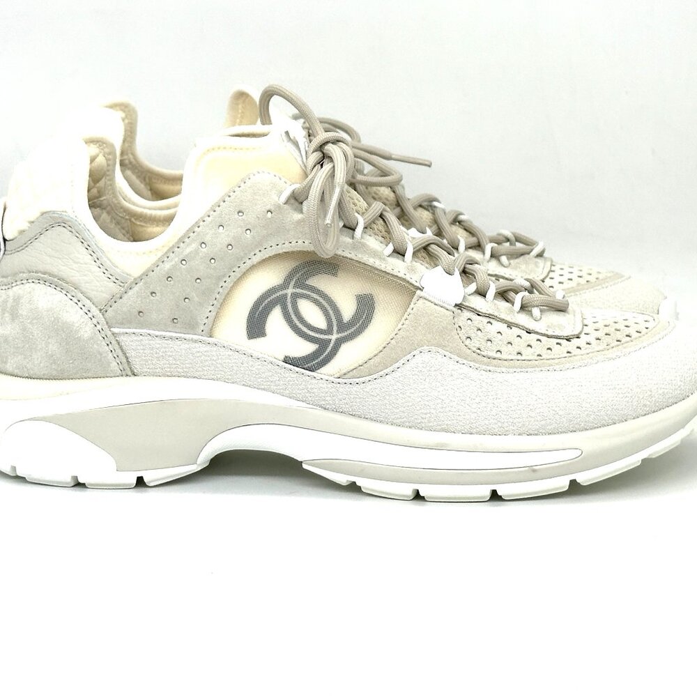 CHANEL 23S 2023 Suede Fabric Mesh CC Sport Sneakers Kicks Shoes Trainers - Picture 9 of 15